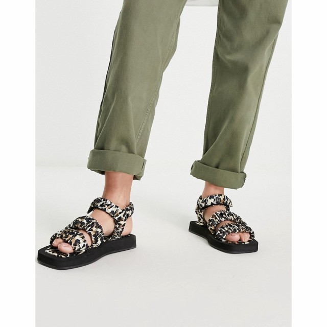 トップショップ Topshop レディース サンダル・ミュール シューズ・靴 Panama Ruched Strappy Sandal In Leopard レオパード