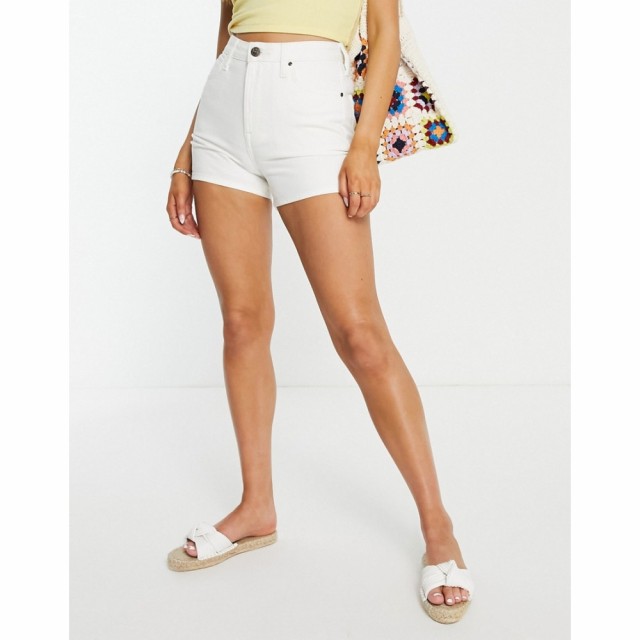 リー Lee Jeans レディース ショートパンツ デニム ボトムス・パンツ Lee Mid Rise Denim Shorts In Rinse White