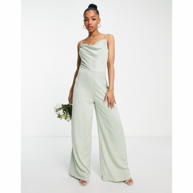 リトル ミストレス Little Mistress レディース オールインワン ジャンプスーツ ワンピース・ドレス Bridesmaid Jumpsuit In Sage Green