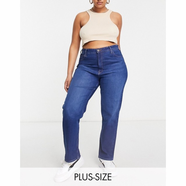 リー Lee Plus レディース ジーンズ・デニム ボトムス・パンツ High Rise Mom Jeans In Mid Blue Wash