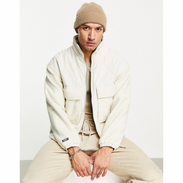 ジャック アンド ジョーンズ Jack and Jones メンズ フリース トップス Originals Fleece Jacket With Pockets In Off White オートミー