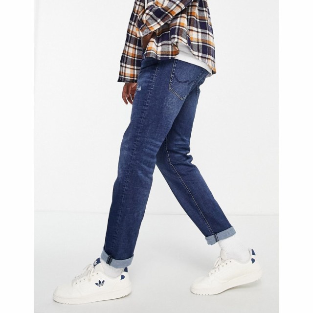 ジャック アンド ジョーンズ Jack and Jones メンズ ジーンズ・デニム Intelligence Mike Straight Fit Jeans In Super Stretch Midwash