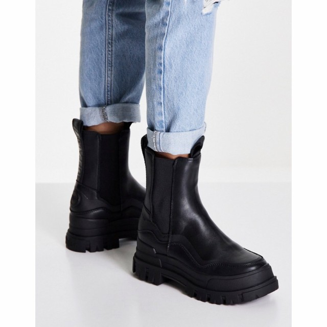 バッファロー Buffalo レディース ブーツ ショートブーツ シューズ・靴 Aspha Wave Chunky Ankle Boot In Black ブラック