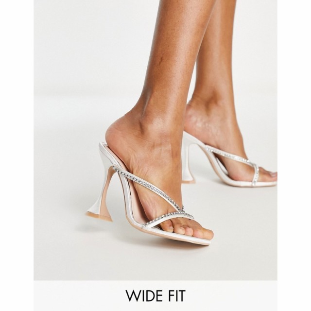 ビーマイン Be Mine Wide Fit レディース サンダル・ミュール Be Mine Bridal Wide Fit Dellyn Embellished Heel Sandals In Ivory アイ