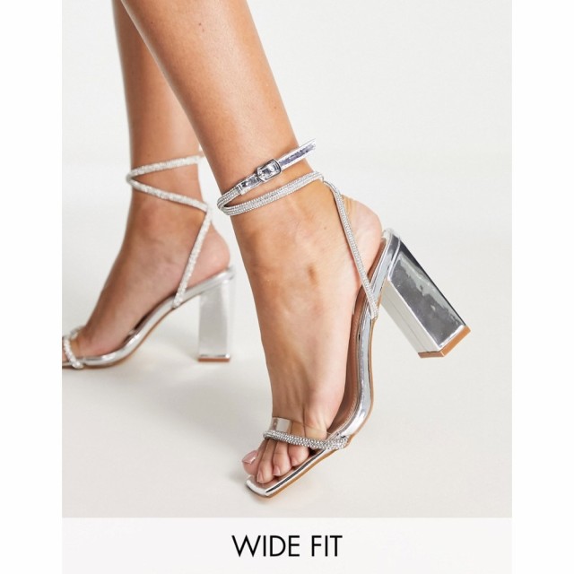 ビーマイン Be Mine Wide Fit レディース サンダル・ミュール シューズ・靴 Be Mine Bridal Wide Fit Siara Heel Sandals In Silver シル