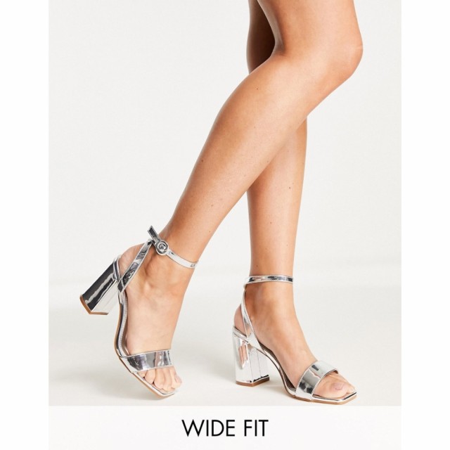 ビーマイン Be Mine Wide Fit レディース サンダル・ミュール シューズ・靴 Be Mine Bridal Wide Fit Wink Mid Heel Sandals In Silver