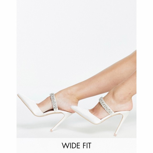 ビーマイン Be Mine Wide Fit レディース ヒール シューズ・靴 Be Mine Bridal Wide Fit Lilith Heel Shoes In Ivory アイボリーサテン