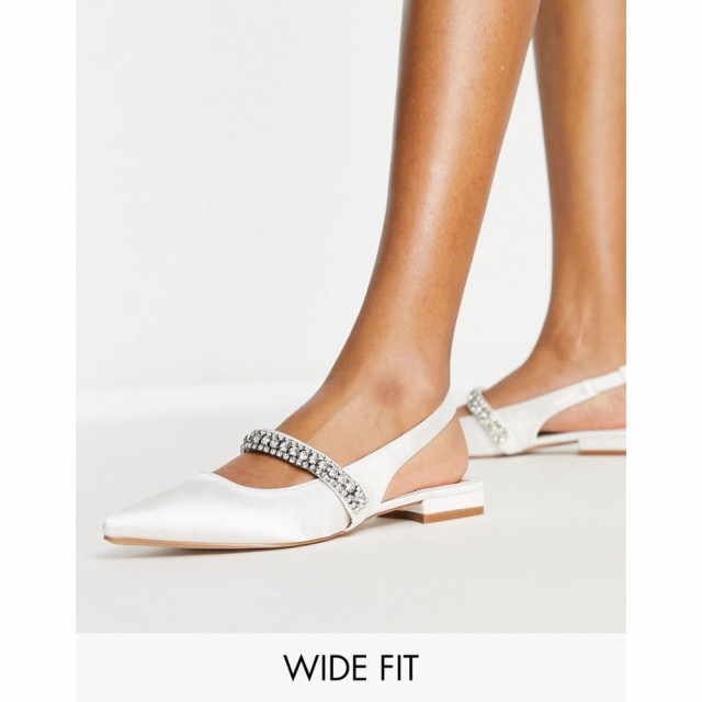 ビーマイン Be Mine Wide Fit レディース スリッポン・フラット シューズ・靴 Be Mine Bridal Wide Fit Shiza Flat Shoes In Ivory アイ