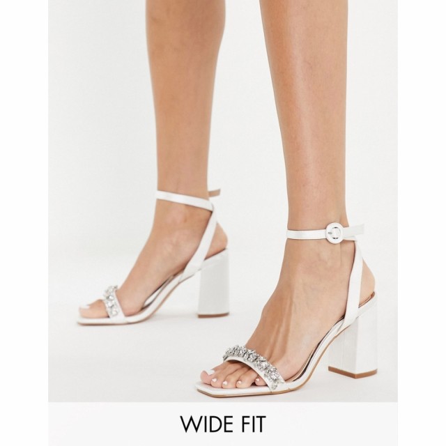 ビーマイン Be Mine Wide Fit レディース サンダル・ミュール Be Mine Bridal Wide Fit Neha Embellished Strap Block Heel Sandals In I