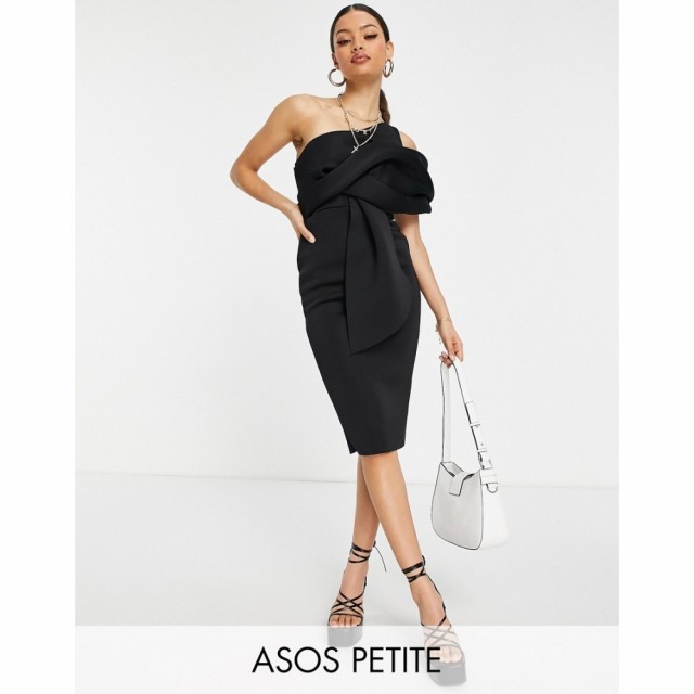 エイソス ASOS Petite レディース ワンピース タイト ミドル丈 ワンピース・ドレス Petite Peekaboo Shoulder Tuck Midi Pencil Dress In