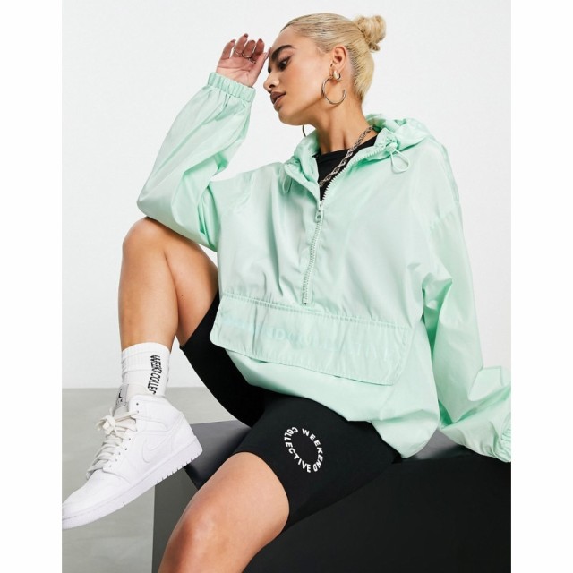 エイソス ASOS Weekend Collective レディース レインコート アウター Weekend Collective Overhead Rain Jacket In Mint ミント