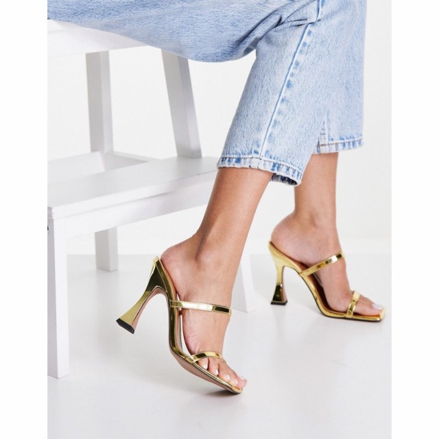 エイソス ASOS DESIGN レディース サンダル・ミュール シューズ・靴 Nasia Heeled Mules In Gold ゴールド