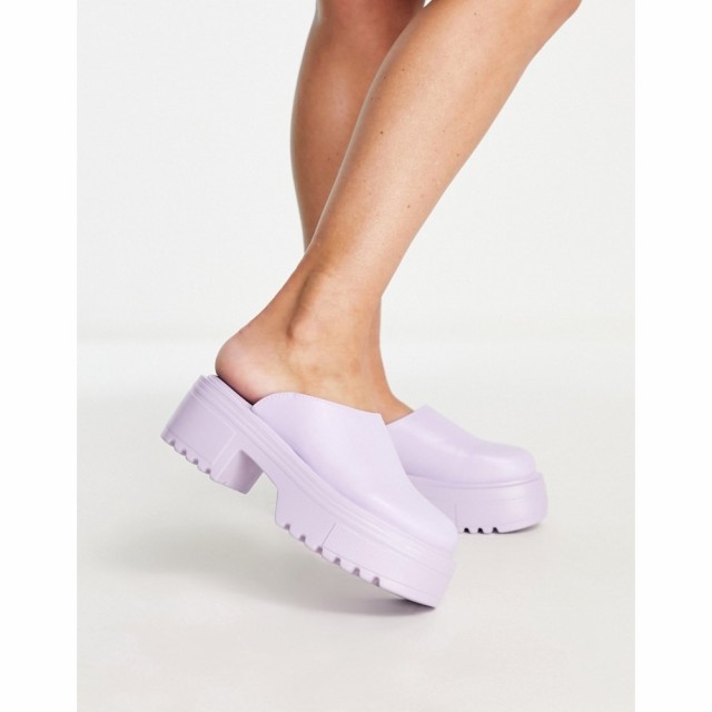 トリュフコレクション Truffle Collection レディース サンダル・ミュール シューズ・靴 Chunky Mule Shoes In Lilac ライラック