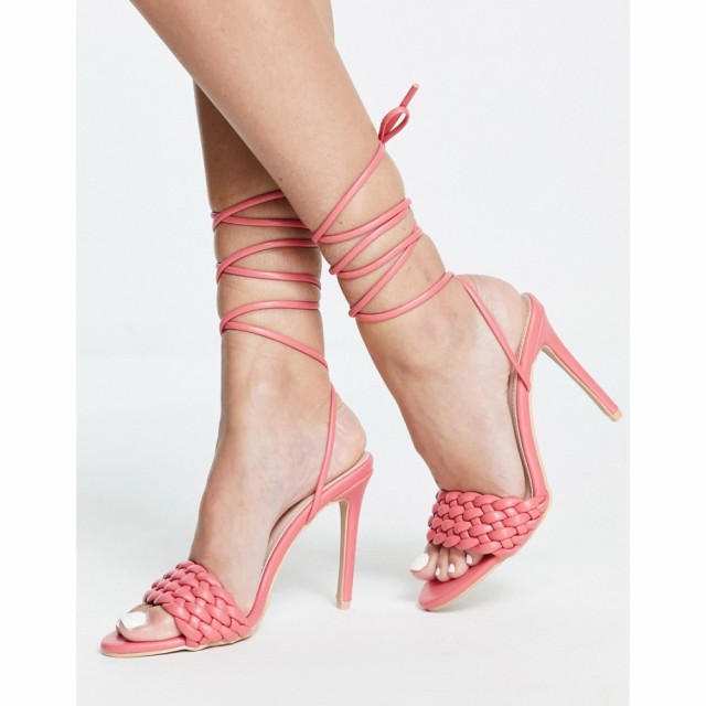 レイド Raid レディース サンダル・ミュール シューズ・靴 Garry Plait Strap Heeled Sandals In Pink