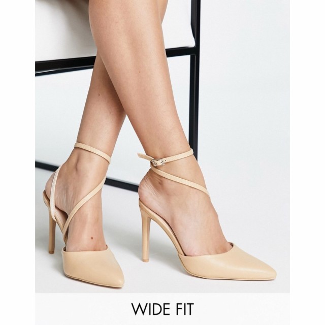 レイドワイドフィット Raid Wide Fit レディース ヒール シューズ・靴 Aasta Asymmetric Heeled Shoes In Beige ヌード