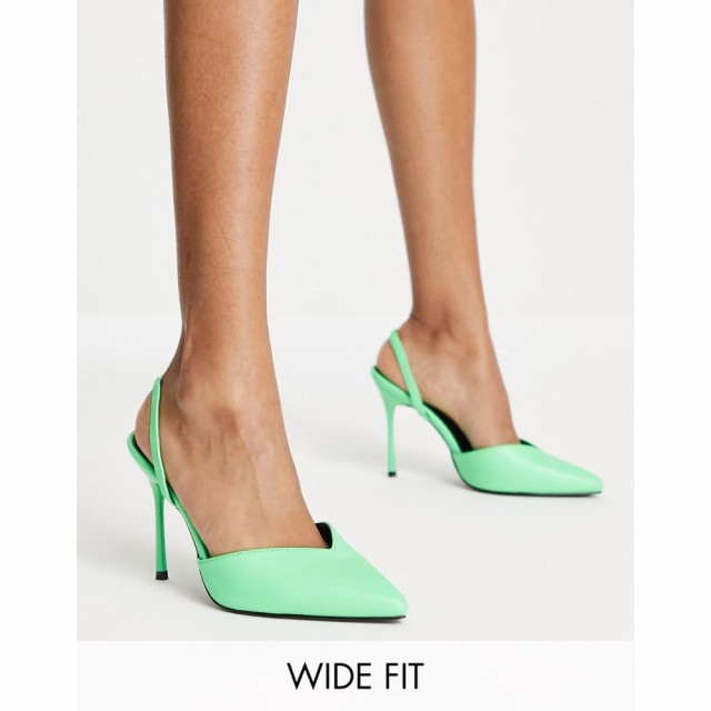 レイドワイドフィット Raid Wide Fit レディース ヒール シューズ・靴 Rexel 2Part Heeled Shoes In Green