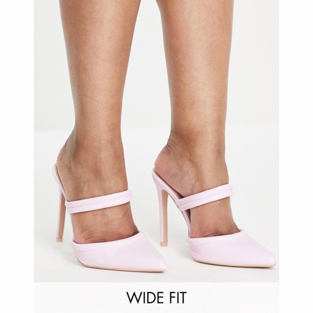 レイドワイドフィット Raid Wide Fit レディース サンダル・ミュール シューズ・靴 Britta Mule Heeled Shoes In Pink