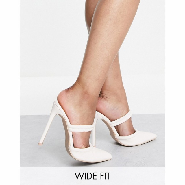 レイドワイドフィット Raid Wide Fit レディース サンダル・ミュール シューズ・靴 Britta Mule Heeled Shoes In Cream