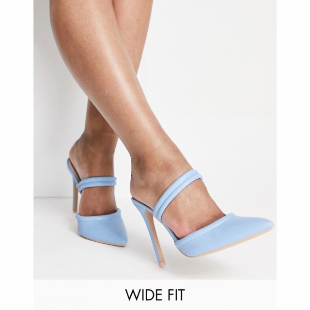 レイドワイドフィット Raid Wide Fit レディース サンダル・ミュール シューズ・靴 Britta Mule Heeled Shoes In Blue ブルー