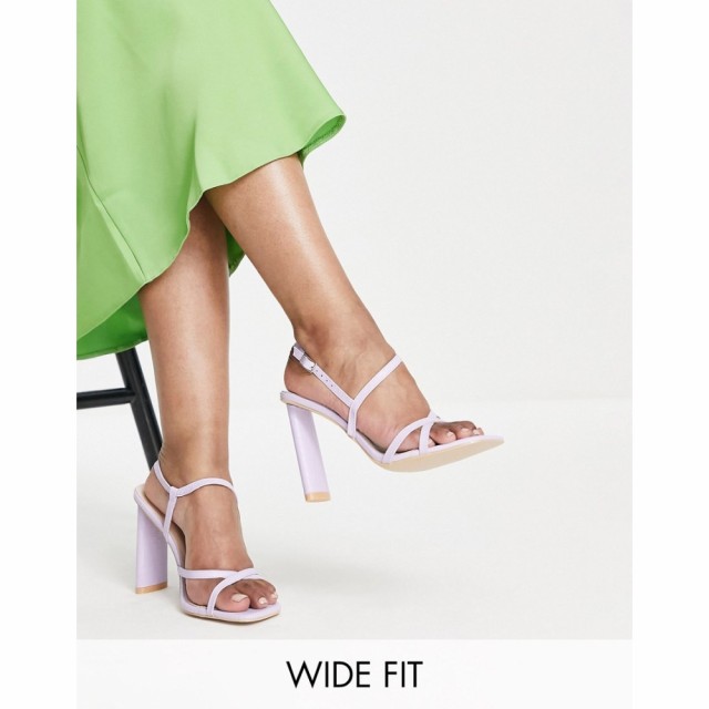 レイドワイドフィット Raid Wide Fit レディース サンダル・ミュール シューズ・靴 Adriel Strappy Heeled Sandals In Lilac Croc