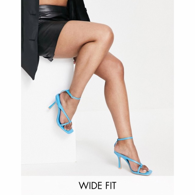 レイドワイドフィット Raid Wide Fit レディース サンダル・ミュール シューズ・靴 Meeka Strappy Mid Heeled Sandals In Blue ブルー