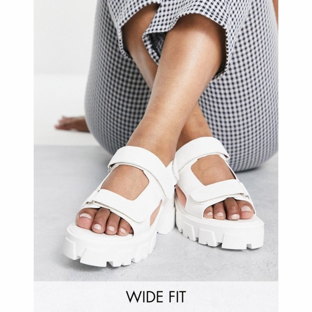 レイドワイドフィット Raid Wide Fit レディース サンダル・ミュール シューズ・靴 Daicy Sporty Sandals In White ホワイト