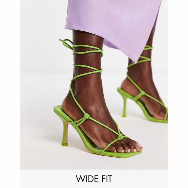 パブリックディザイア Public Desire Wide Fit レディース サンダル・ミュール シューズ・靴 Harriet Heel Sandals With Ankle Tie In Li