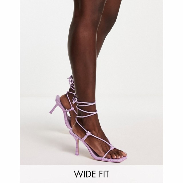 パブリックディザイア Public Desire Wide Fit レディース サンダル・ミュール シューズ・靴 Harriet Heel Sandals With Ankle Tie In Li