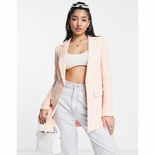 ミス セルフリッジ Miss Selfridge レディース スーツ・ジャケット アウター Linen Blend Blazer Co Ord In Peach ピーチ