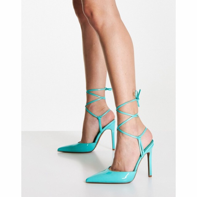 エイソス ASOS DESIGN レディース ヒール シューズ・靴 Prize Tie Leg High Heeled Shoes In Blue