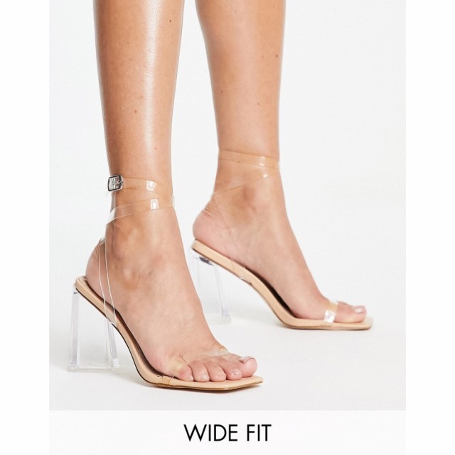 ビーボップ BEBO Wide Fit レディース サンダル・ミュール シューズ・靴 Bebo Wide Fit Raquel Heeled Sandals In Clear Beige