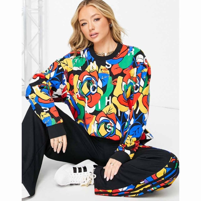 アディダス adidas Originals レディース スウェット・トレーナー トップス X Rich Mnisi All Over Floral Print Sweat In Multi マルチ