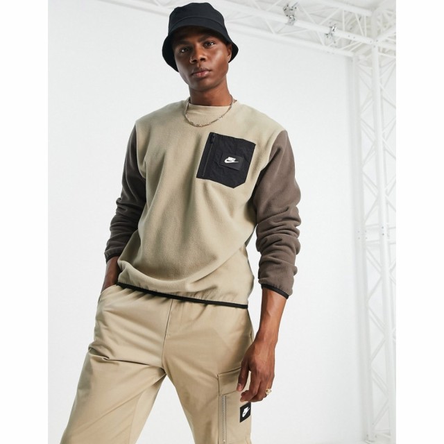 ナイキ Nike メンズ スウェット・トレーナー トップス Sports Utility Cargo Pocket Sweatshirt In Khaki カーキ