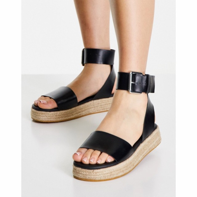 トップショップ Topshop レディース エスパドリーユ サンダル・ミュール シューズ・靴 Paradise Espadrille Sandal In Black ブラック