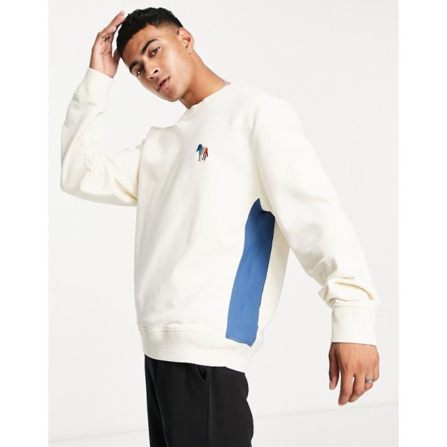 スタイルブランド ポールスミス Ps Paul Smith メンズ スウェット トレーナー トップス Zebra Colour Block Sweatshirt In White ホワイト アウトレット 商品 Superherobrasil Com Br