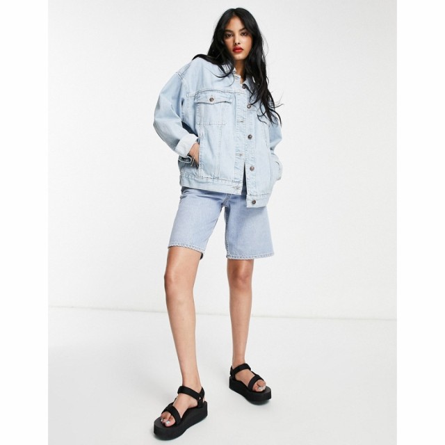 トップショップ Topshop レディース ジャケット デニムジャケット アウター Oversized Denim Jacket In Bleach ブリーチブルー