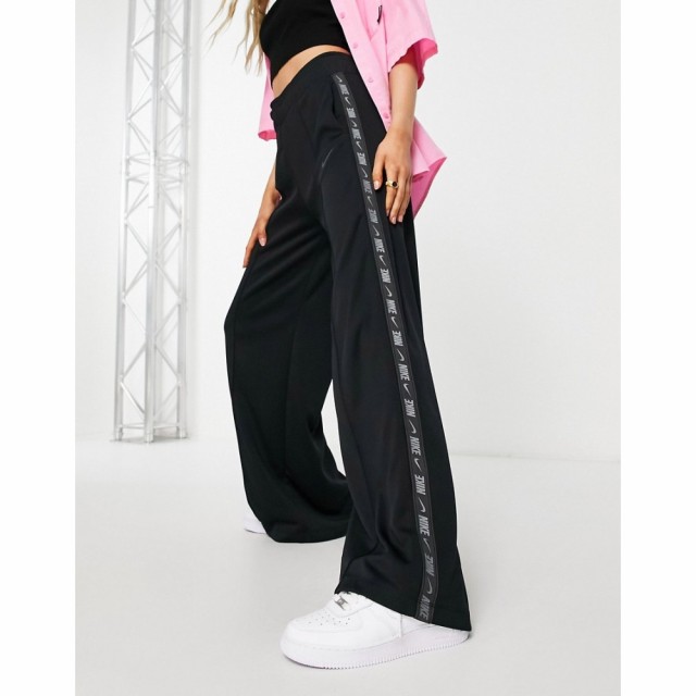 ナイキ Nike レディース ジョガーパンツ ボトムス・パンツ Swoosh Tape Wide Leg Joggers In Black ブラック