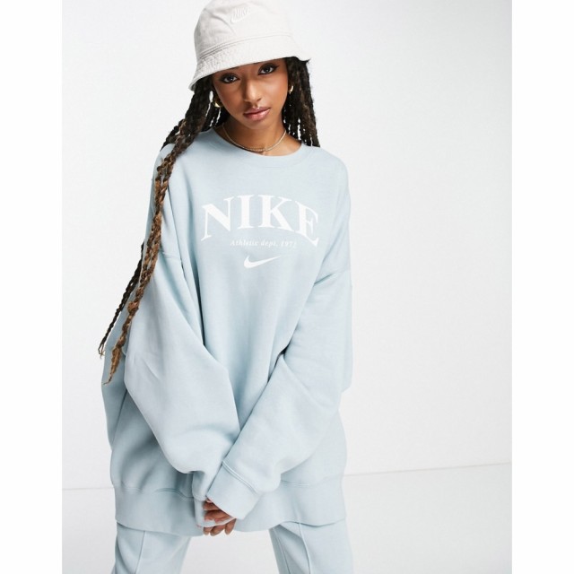 ナイキ Nike レディース スウェット・トレーナー トップス Essential Retro Fleece Crew Sweatshirt In Ocean Blue ライトブルー