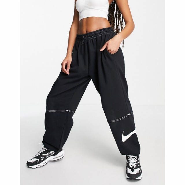 ナイキ Nike レディース ジョガーパンツ ボトムス・パンツ Swoosh Contrast Stitch Fleece Joggers In Black ブラック