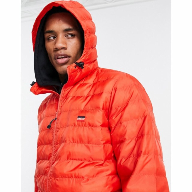 リーバイス Levis メンズ ダウン・中綿ジャケット アウター Puffer Jacket With Small Logo In Red レッド