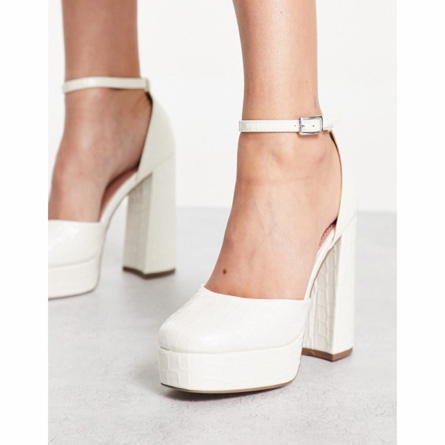 エイソス ASOS DESIGN レディース ヒール シューズ・靴 Priority Platform High Heeled Shoes In White ホワイト