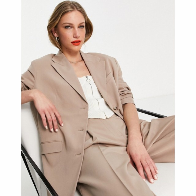 トップショップ Topshop レディース スーツ・ジャケット アウター Fashion Mensy Blazer In Taupe トープ