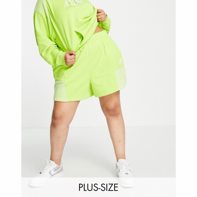 ナイキ Nike レディース ショートパンツ ボトムス・パンツ Air Plus High Waisted Shorts In Atomic Green ライトグリーン