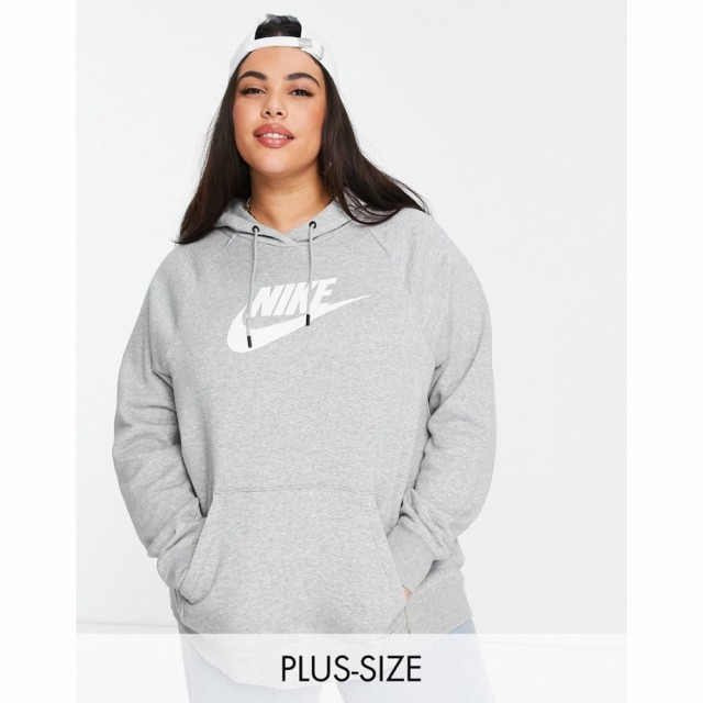 ナイキ Nike レディース パーカー トップス Essential Plus Fleece Hoodie In Heather Grey グレー