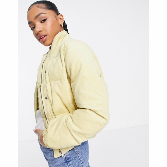 コットンオン Cotton:On レディース ダウン・中綿ジャケット アウター Cord Puffer Jacket In Soft Yellow