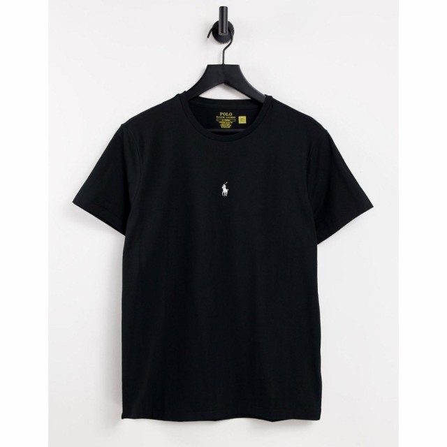 ラルフ ローレン Polo Ralph Lauren メンズ Tシャツ トップス Icon Central Logo T-Shirt In Black ブラック