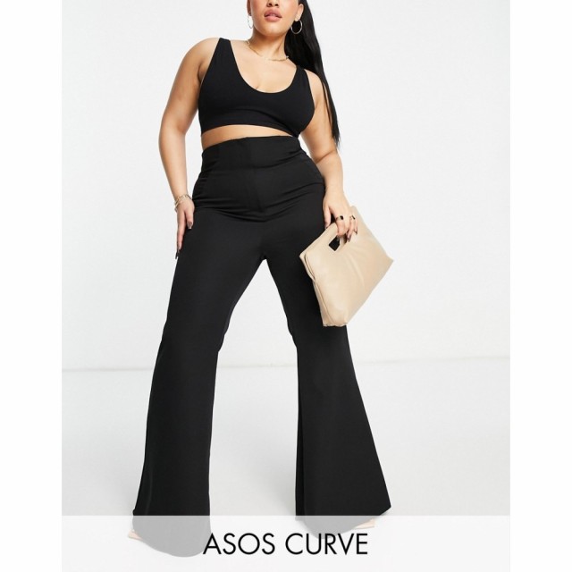 エイソス ASOS Luxe レディース ボトムス・パンツ Asos Luxe Curve Co-Ord Sexy Flare Trouser In Black ブラック