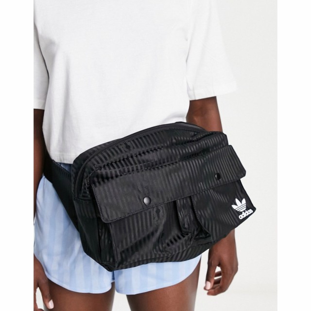 アディダス adidas Originals レディース ボディバッグ・ウエストポーチ バッグ Monogram Waistbag In Black ブラック