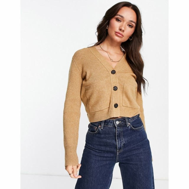 フレンチコネクション French Connection レディース カーディガン ショート丈 トップス Jasper Cropped Cardigan In Camel キャメル