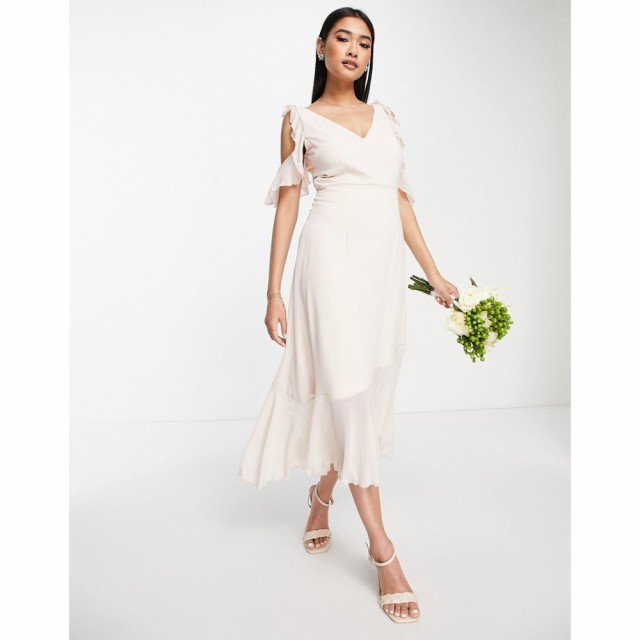 リトル ミストレス Little Mistress レディース パーティードレス ミドル丈 ワンピース・ドレス Bridesmaid Cold Shoulder Midi Dress In